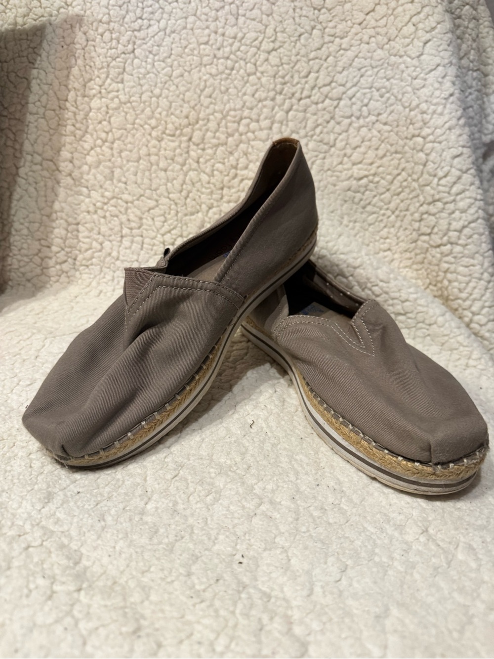 Skechers Women's Slip-On Espadrille Flats in Taupe